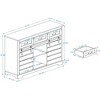 Sevobal Utility Storage Cabinets, Open lockers with Adjustable Shelves and Sliding Doors for Living Room Kitchen Hallway, White, 52.05"*15.75"*33.86" - 4 of 4
