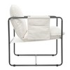 DOMETOUR 2Pcs White Upholstered Hanging Armchair with Pocket, Metal Frame, Foam Cushions, Skin-Friendly Braid for Living Room/Bedroom - 4 of 4