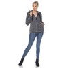 Women's Hooded High Pile Fleece Jacket - White Mark - 4 of 4