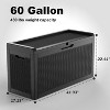 Infurnic Deck Boxes, Outdoor Patio Storage Box with Handle, Waterproof Box for Storage Patio Furniture Garden Tools, Black, 41.93"*17.13"*22.44" - 4 of 4