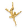 Black Bow Jewelry 14k Yellow Gold Small 3D Ballerina Pendant Charm - 3 of 4