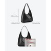 Generic Hobo Purse, PU Leather Shoulder Bag, Tote Handbag for Work and Travel (Black) - 2 of 4