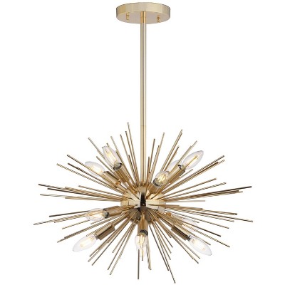 Retro Vibe Gold Sputnik Starburst 24.5" Pendant Light