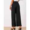 Allegra K Women's Casual Loose High Waist Drawstring Wide Leg Palazzo Pants with Pockets - 4 of 4