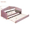 NicBex Twin Size Daybed with Storage Morden Daybed with Trundle, Unique Headboard, Storage Pockets and USB Charging for Bedrooms - 2 of 4