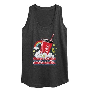 Women's - Coca-Cola - Have A Coke And A Smile Graphic Racerback Tank - 1 of 4