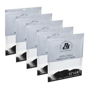 New York Central Watercolor Paper Sheets, 11x14 Inch, 300lb Cold Press, Pack of 25 - Professional Grade, Acid-Free, Archival, Superior Surface - 1 of 4