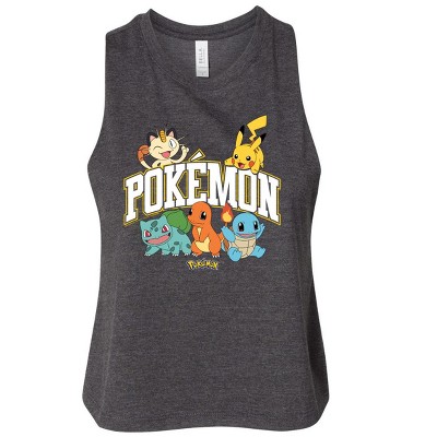 Women's Pokémon Pokémon Athletic Graphic Racerback Tank - Heather Charcoal - Small