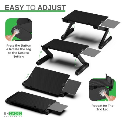 Black Adjustable Aluminum Keyboard and Mouse Platform