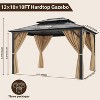 GustoWave 10' x 12' Heavy Duty Hardtop Patio Gazebo for Garden, Patios, Lawns - 4 of 4
