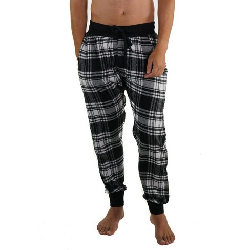 Men's Cotton Flannel Pajama Pants Plaid Jogger Lounge Pants with