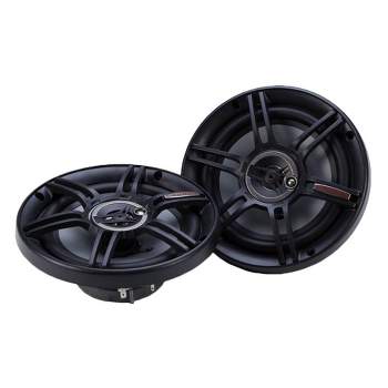 Crunch 300 Watts 6.5-Inch 3-Way 4 Ohms Steel Basket CS Speakers, Black | CS-653