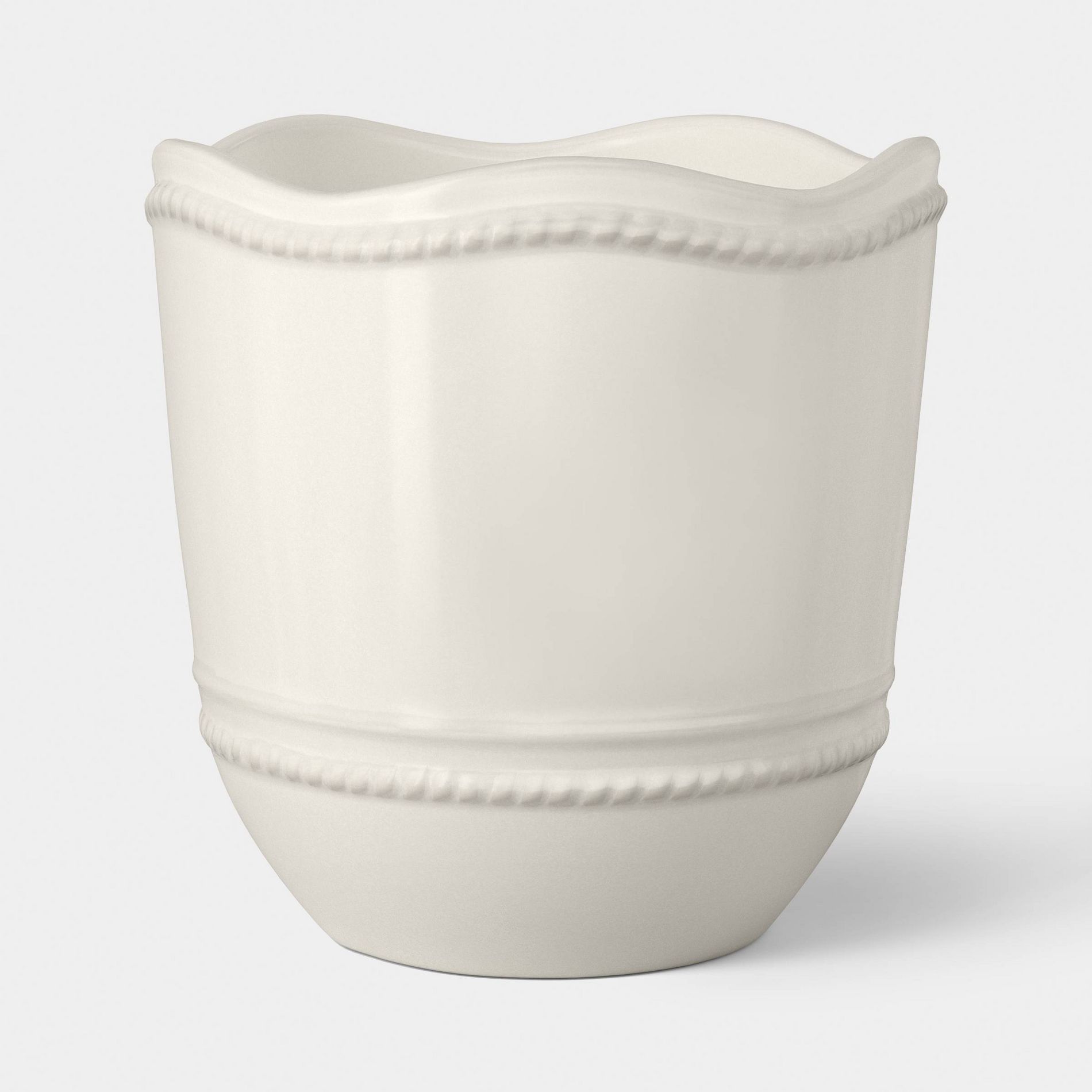 Ceramic Outdoor Planter Pot Ivory - Threshold™ designed with Studio McGee