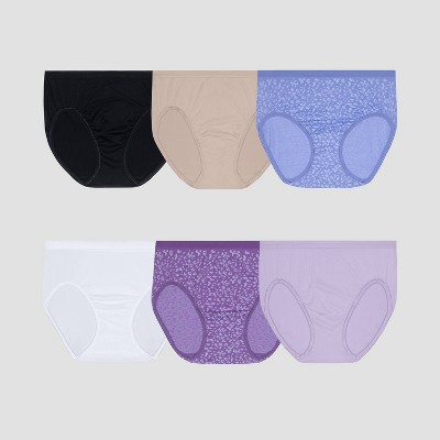 Fruit Of The Loom Women's 5pk Comfort Supreme Soft Ribbed Stretch Hi-cut  Underwear - Colors May Vary : Target