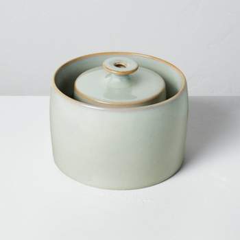 2.5L Stoneware Watering Thumb Pot Sage Green - Hearth & Hand™ with Magnolia