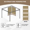 Aoodor 4-Panel Gazebo Replacement Curtains, Patio Privacy Sidewalls with Double Zipper, Replacement for Outdoor Gazebo Canopy (Curtain Only) - 4 of 4