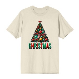 Christmas Tree Adult Crew Neck Short Sleeve Tee - 1 of 2