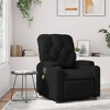 vidaXL Massage Recliner Chair - Black Faux Leather, 6-Point Vibration Massage, Adjustable 135 Degrees, Cup Holders, Side Pocket - 2 of 4