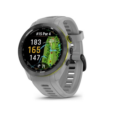 Garmin Approach S70 Black Ceramic Bezel with Gray Silicone Band