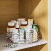 LunaLulinlk Lazy Susan Organizer Turntable for Cabinet with 4 Removable Dividers Bins, Rotating Organizer for Kitchen, 10.6 inch, Clear - 3 of 4