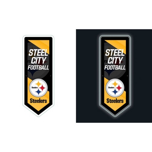 Evergreen Ultra-thin Glazelight Led Wall Decor, Pennant, Pittsburgh Steelers-  9 X 23 Inches Made In Usa : Target