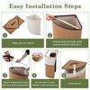 Costway Corner Bamboo Hamper Laundry Basket Washing Cloth Bin Storage Bag Bamboo - image 4 of 4