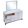 Passion Furniture Glasgow 39 in. W x 35 in. H Rectangle Framed Dresser Mirror - 3 of 4