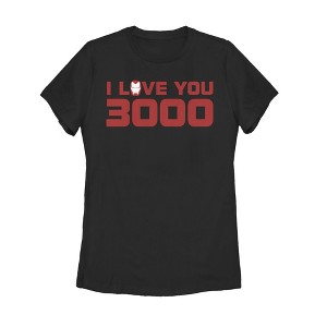 Women's Marvel Love You 3000 Stark Helmet T-Shirt - 1 of 3