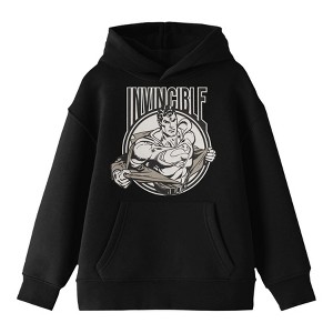 Bioworld Superman Core Vintage Invincible Youth Black Graphic Hoodie - 1 of 3