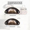 Unique Bargains Metal Drawer Cabinet Bin Cupboard Pulls 2.6" Hole 10 Pcs - 4 of 4