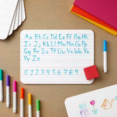 Juvale 12 Pack Double Sided Small Dry Erase White Boards - Lap Whiteboards for Students & Classroom Supplies, 9x12 in