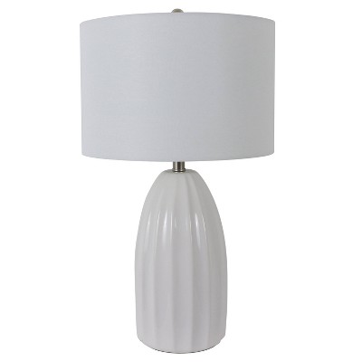 27" Cannon Crackle Table Lamp White - Decor Therapy