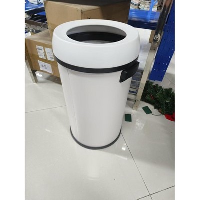 17 Gallon/65 Liter Trash Can, Stainless Steel Rubbish Bin, Commercial Grade Waste Container, Round Garbage Can for Outdoor, Home Office, Restaurant