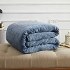 Dreamothis 48" x 72" 15lbs Microfiber Weighted Blanket with Duvet Cover Blue: All Ages, Zipper Closure, Microplush Fabric - 3 of 4