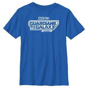 Boy's Guardians of the Galaxy Vol. 3 Black and White Movie Logo T-Shirt - 1 of 4