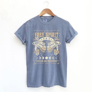 Simply Sage Market Women's Free Spirit Butterfly Short Sleeve Garment Dyed Tee - 1 of 4