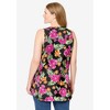 Woman Within Women's Plus Size Sleeveless Pintuck Gauze Shirt - 3 of 4