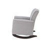 Linen Upholstered Rocking Chair with Track Arms, Pocket Coil Seat and Loose & Tight Cushions for Living Room - 4 of 4