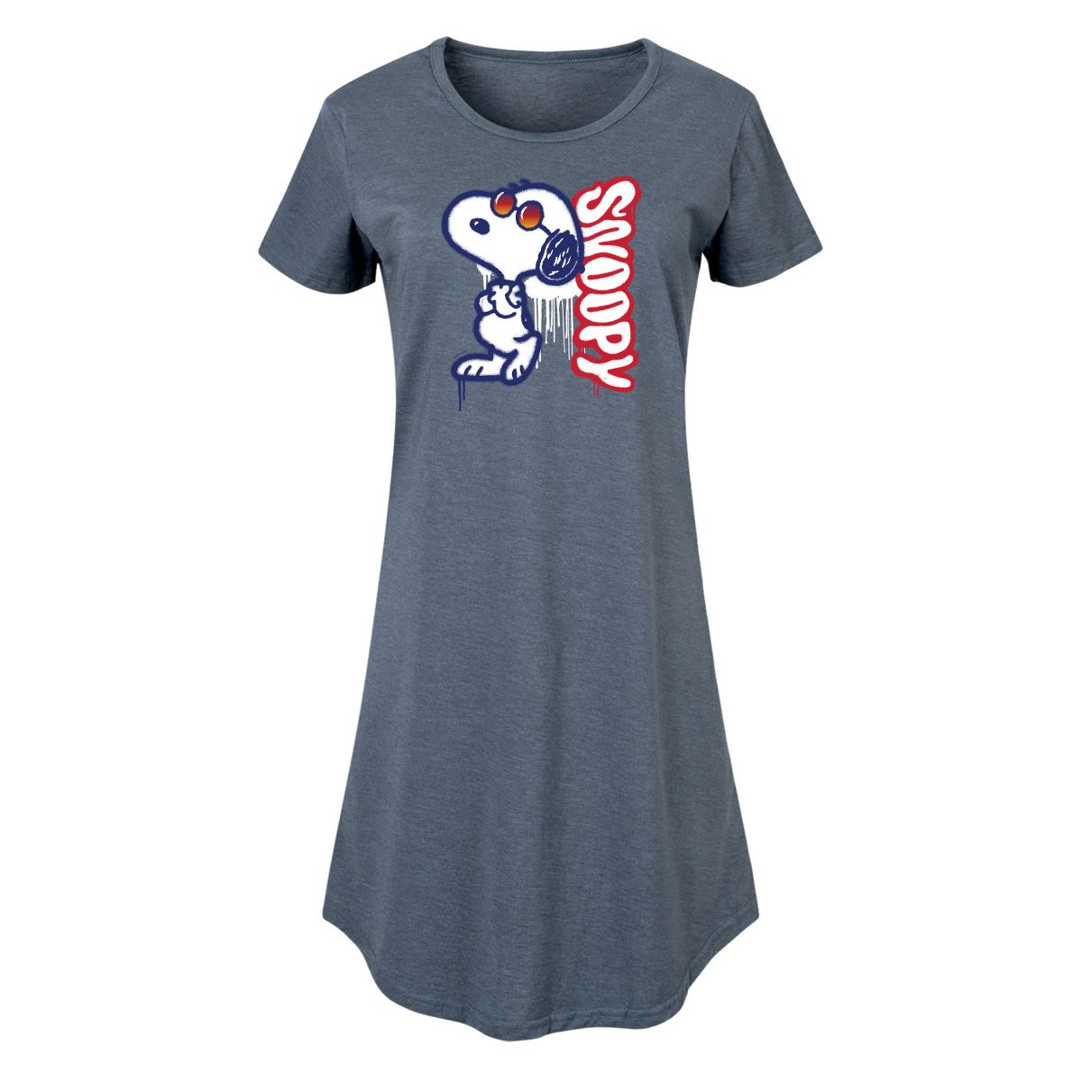 Women's - Peanuts - Graffiti Snoopy Graphic T-shirt Dress
