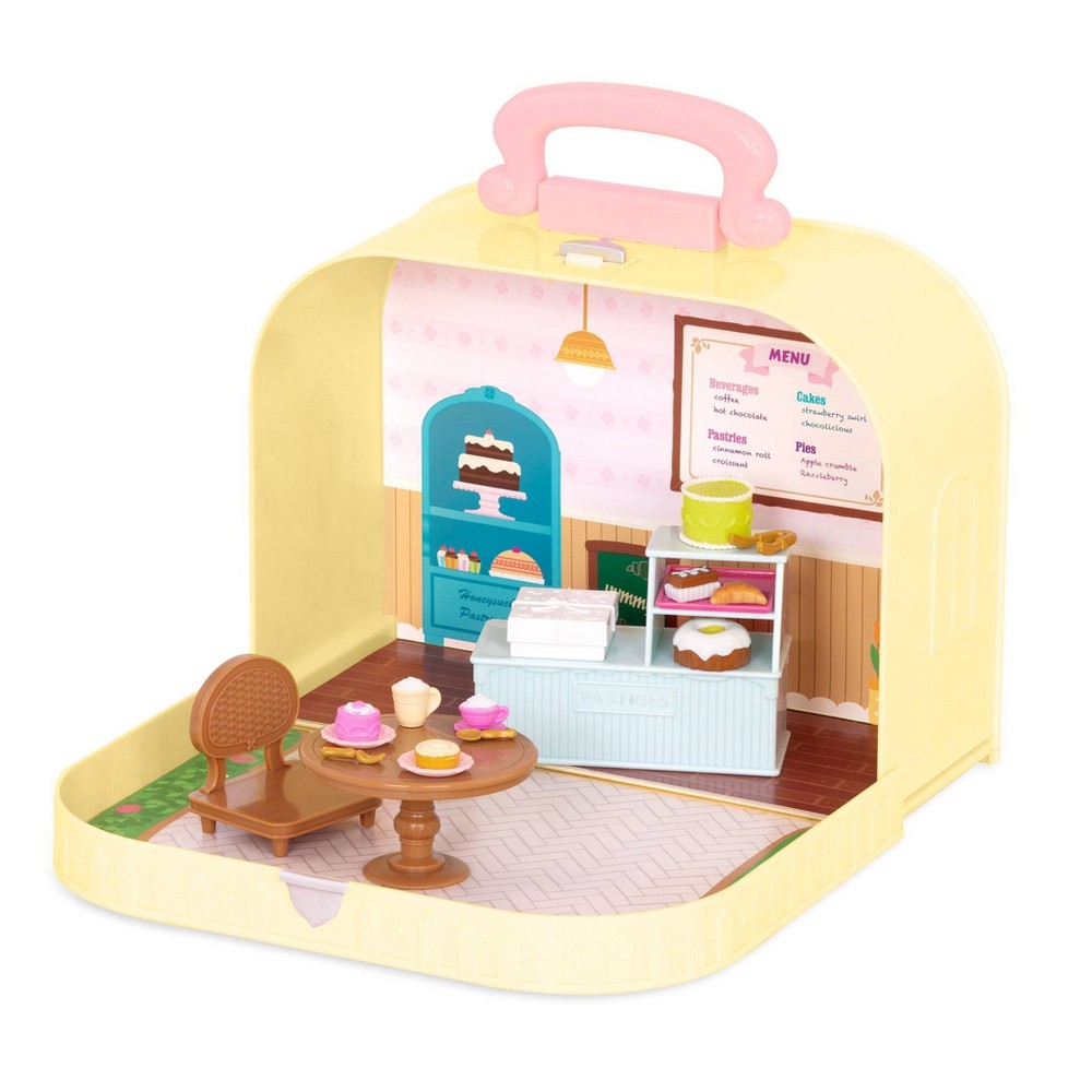 Photos - Doll Accessories Li'l Woodzeez Toy Furniture Set in Carry Case 20pc - Travel Suitcase Pastr 