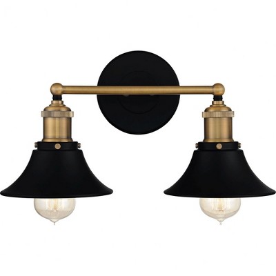 Quoizel Lighting Trafalgar 2 - Light Vanity in  Matte Black
