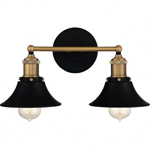 Quoizel Lighting Trafalgar 2 - Light Vanity in  Matte Black - 1 of 4