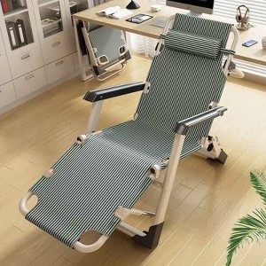 Gulches Folding textile waterproof terrace lounge chair,outdoor adjustable lounge chair with pillows for lawn, beach, pool, portable camping,Gray - 1 of 4