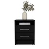 PAGED Nightstand Wood Storage Bedside Table Modern End Side with Two Drawers and Open Shelf for Bedroom - 3 of 4