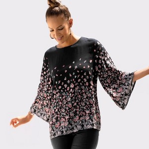 Women's Floral Patterned Blouse Shirt - LASCANA - 1 of 4