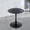 MAYEERTY Coffee Table 31.5 Black Tulip Table Mid century Pedestal Leisure - 3 of 4