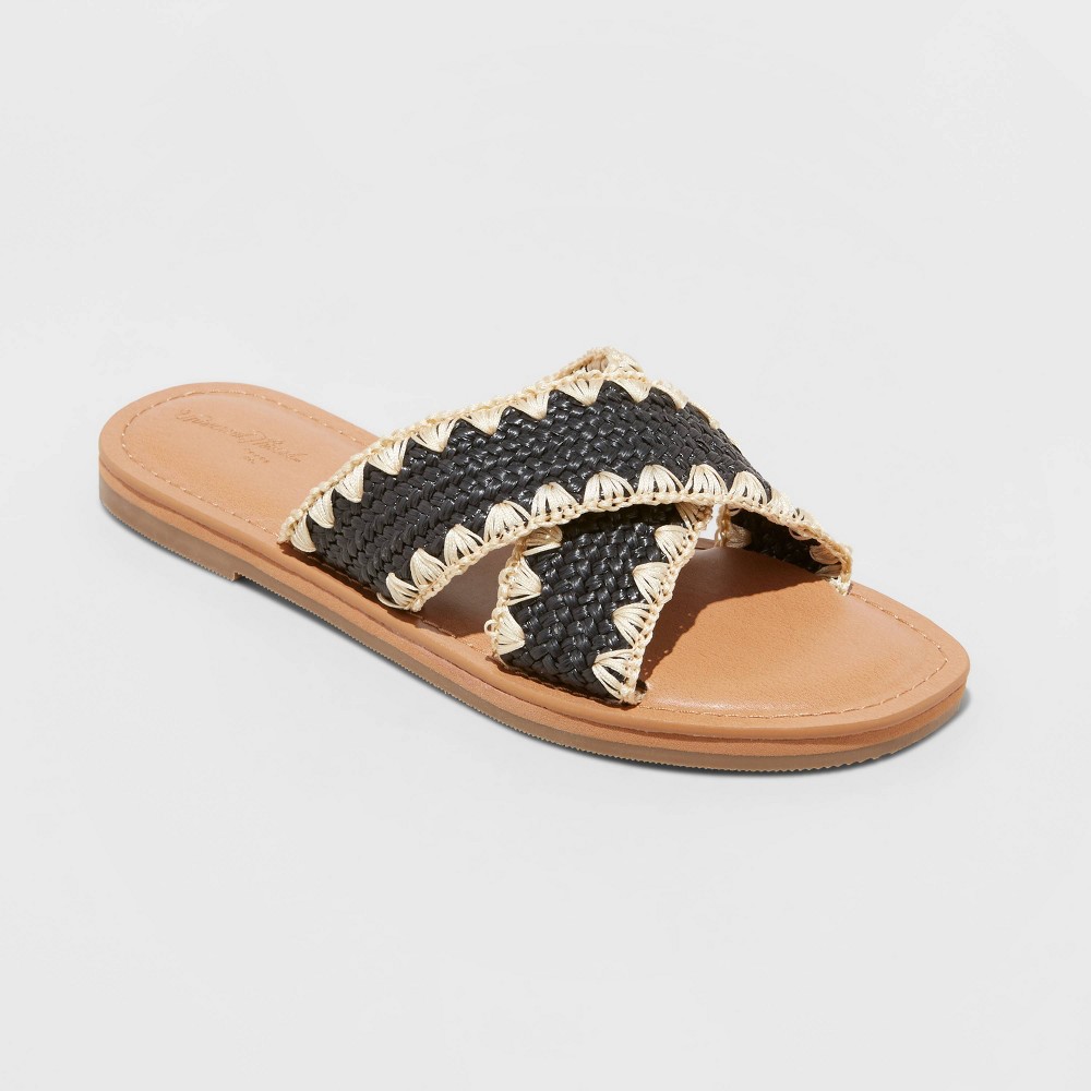 Women's Esmeralda Slide Sandals - Universal Thread™ Jet Black 6