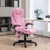Aghana Digitals Pink Linen Office Chair with 6 Vibration Massage Points, Heat Function, Recline - 2 of 4