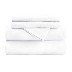Paisley or Solid Flannel Cotton Deep Pocket Sheet Set by Blue Nile Mills - 1 of 4
