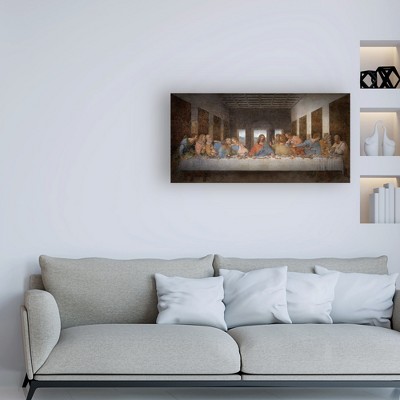 Leonardo Da Vinci 'The Last Supper' 16'' x 32'' Canvas Print